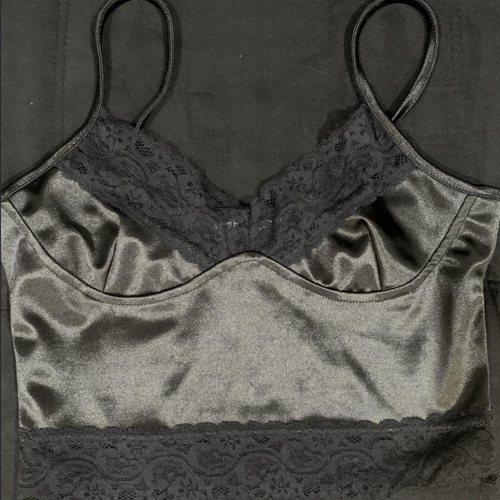 Black Lace Small Crop Top